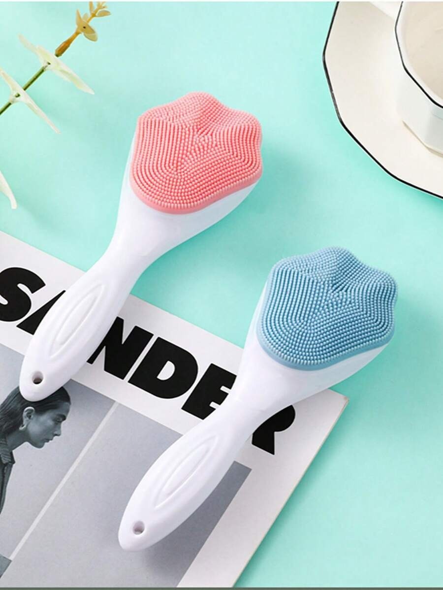 "Silicone Face Scrubber Exfoliating Brush – 1 Pc Random Color"