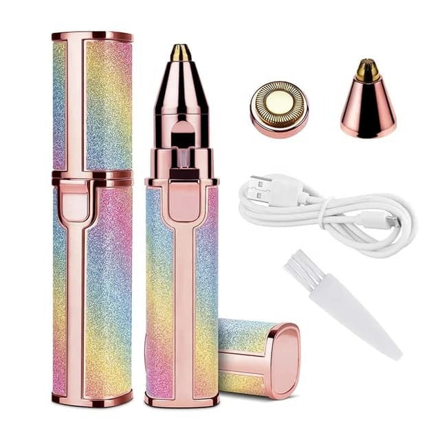 2-in-1 Electric Eyebrow Trimmer & Facial Hair Remover – Rechargeable & Painless