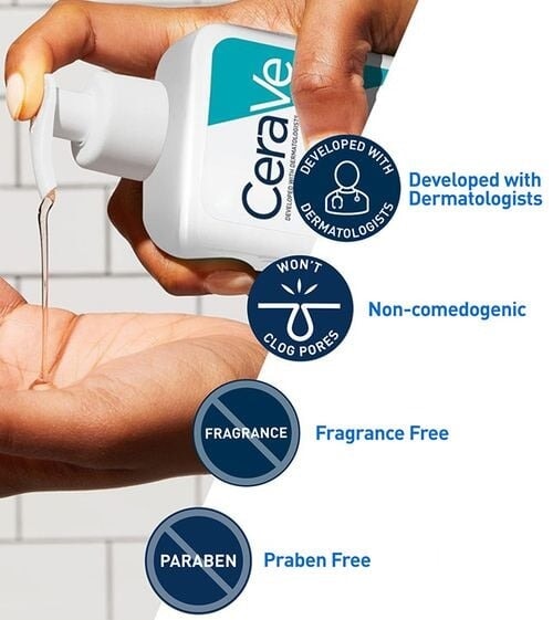CeraVe Acne Control Cleanser, 237ml bottle, designed to reduce blackheads, clear acne, and hydrate skin