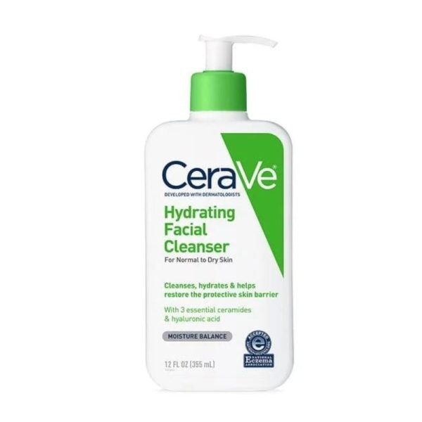 Cerave Hydrating Facial Cleanser – 236 ml bottle with a hydrating formula for dry and sensitive skin.