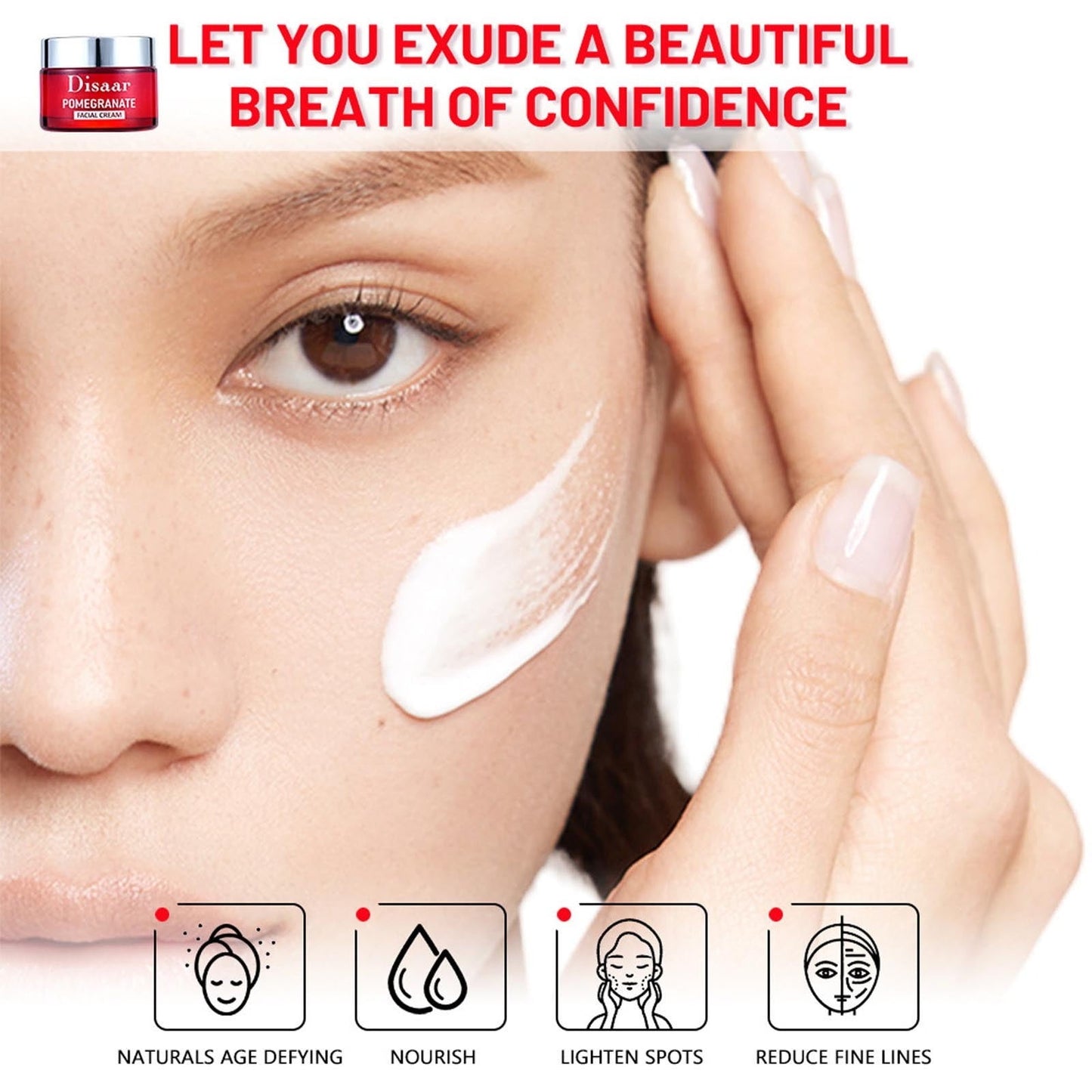 Disaar Pomegranate & Vitamin E Facial Cream – Anti-Aging & Skin Nourishing (50g)
