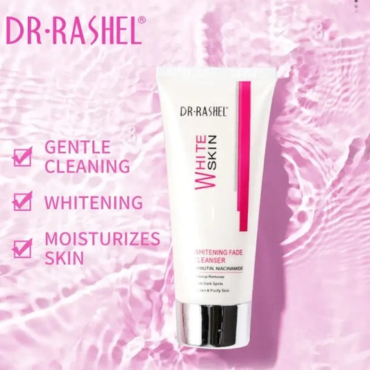 "Dr. Rashel Whitening Fade Cleanser - 80g tube for deep cleaning, fading dark spots, and brightening skin tone."