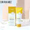 Dr Rashel 24K Gold Anti-Aging Face Wash (100g) in a gold-themed tube, offering radiant glow and firming benefits.