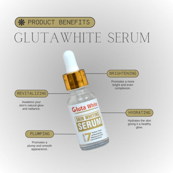 Gluta White Face Glowing Serum 30ml for skin brightening and hydration