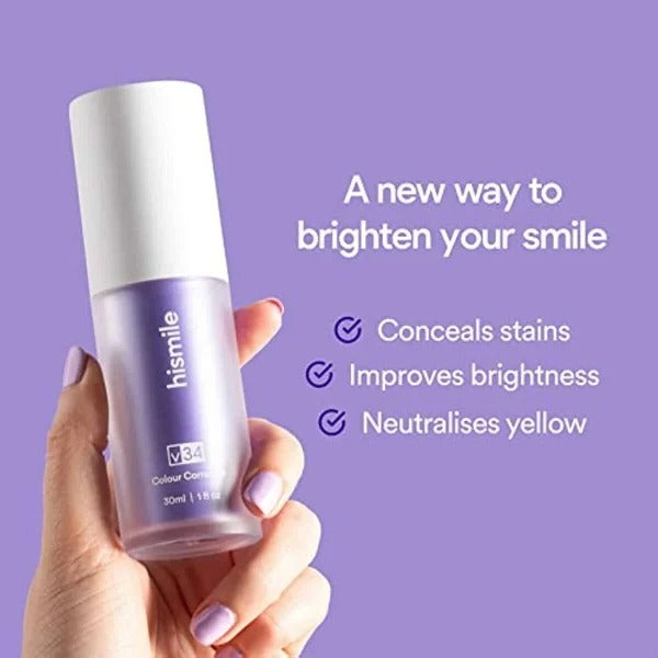 Hismiles V34 Colour Corrector Serum (30ml) for Teeth Brightening and Stain Removal