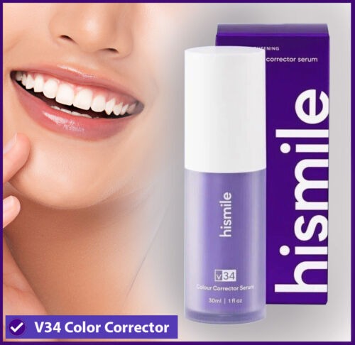 Hismiles V34 Colour Corrector Serum (30ml) for Teeth Brightening and Stain Removal