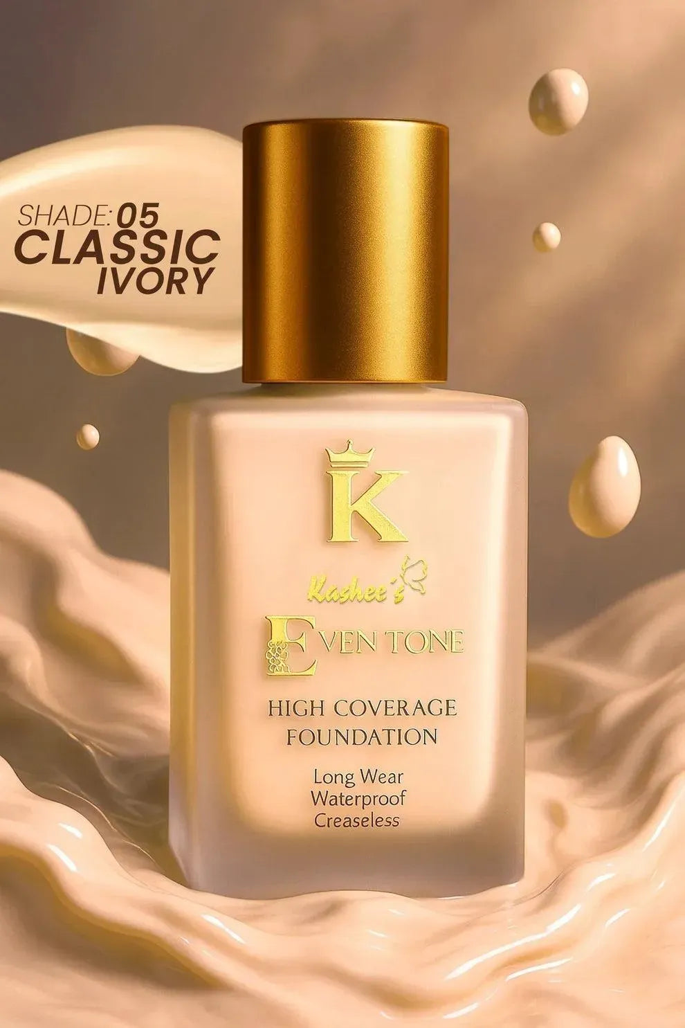 Kashees Eventone High Coverage HD Foundation Bottle