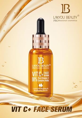 Lakyou Beauty Vitamin C Face Serum – 98% Pure Vitamin C Complex
Brightening & Repairing Vitamin C Face Serum – 50ml