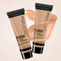 MISS ROSE Matte Finish Liquid Foundation - Beige 02 (37ml) | Full Coverage & Long-Lasting