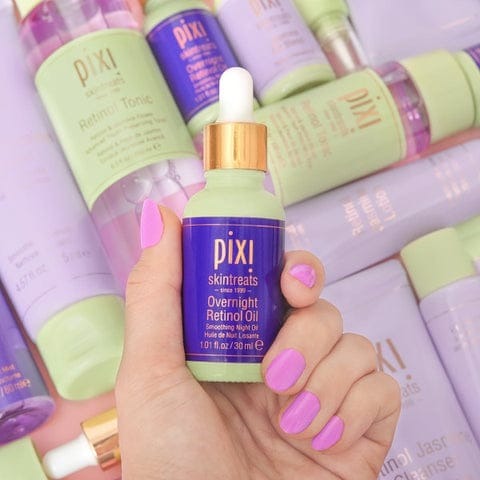 "Pixi Overnight Retinol Serum (30ml) – Anti-aging serum for skin repair, tightening, and minimizing fine lines."