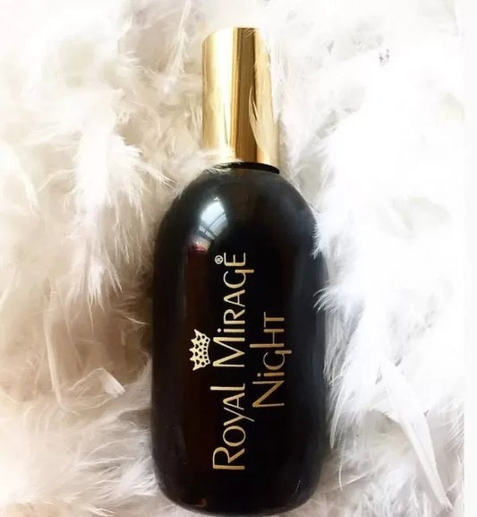 Royal Mirage Night Eau De Cologne – 120ml bottle
Luxurious and long-lasting Royal Mirage Night Perfume