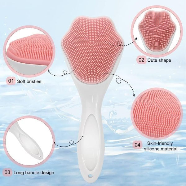 "Silicone Face Scrubber Exfoliating Brush – 1 Pc Random Color"