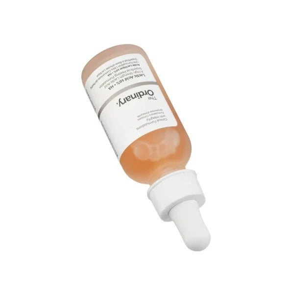 "The Ordinary Lactic Acid 10% + HA 30ml serum for exfoliation, hydration, and smoother skin."