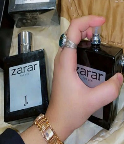 Zarar Silver For Men Perfume 100ml bottle showcasing a sophisticated, long-lasting fragrance for men.