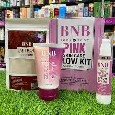 BNB Pink Glow Kit: Toneup Facewash, Saffron Mask & Pink Glow Sunscreen SPF 60