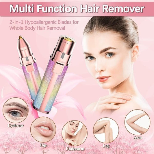 2-in-1 Electric Eyebrow Trimmer & Facial Hair Remover – Rechargeable & Painless
