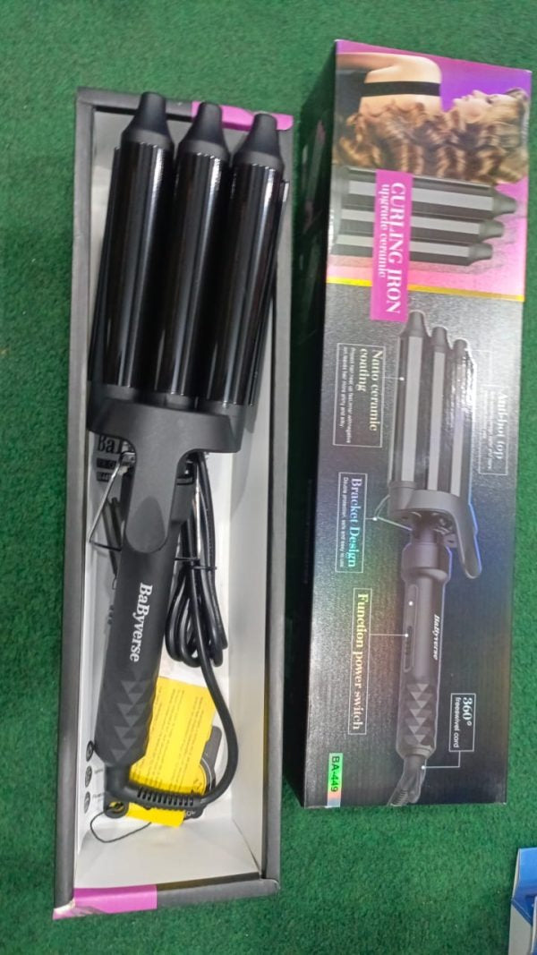 3-Barrel Curling Iron – Perfect Loose Waves & Natural Look
Hair Waver for All Hair Types – Salon-Quality Styling at Home