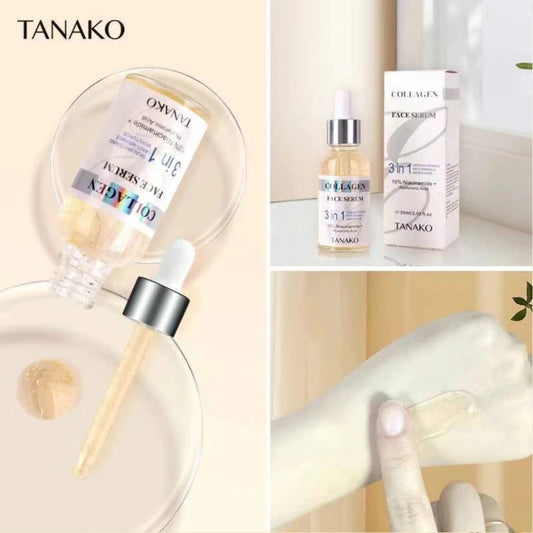 3 In 1 Korean Natural Oil Whitening & Anti-Aging Serum (30ml) – A luxurious serum infused with natural oils to brighten the skin, reduce dark spots, and combat signs of aging. This serum deeply hydrates and revitalizes skin, leaving it youthful, glowing, and smooth.

