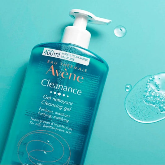Avene Cleanance Soap-less Cleansing Gel – 400ml Bottle
Gentle Soap-Free Face Wash for Oily & Acne-Prone Skin