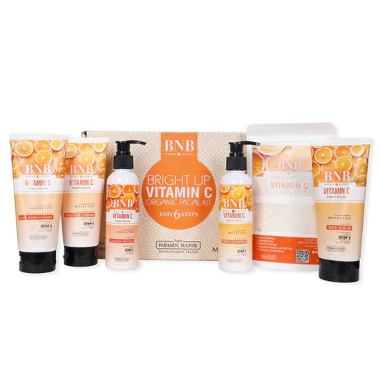BNB Vitamin C Facial Kit - 6 Steps for Brighter, Hydrated, and Youthful Skin

