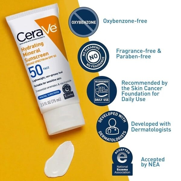 "CeraVe 4-in-1 Skincare Bundle featuring Night Cream, Sunblock, Cleanser, and Serum for radiant, hydrated skin."