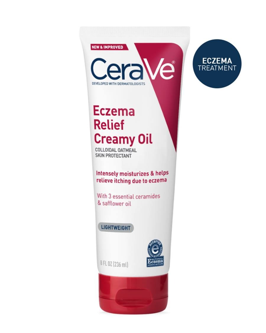 "CeraVe Eczema Relief Creamy Oil - Soothing & Hydrating Formula"