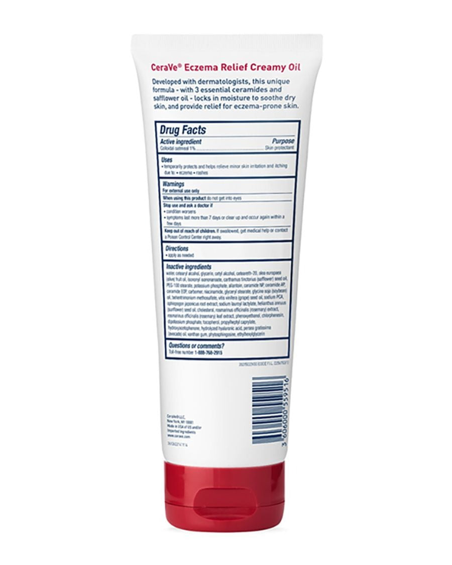 "CeraVe Eczema Relief Creamy Oil - Soothing & Hydrating Formula"
