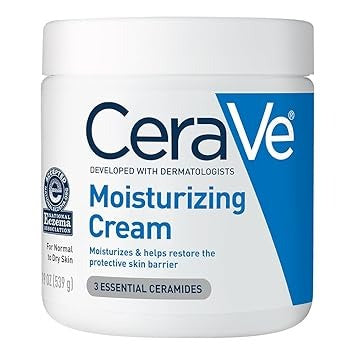 CeraVe Moisturizing Cream – 16oz jar with a rich, hydrating formula for face and body care.