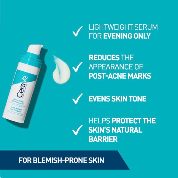 CeraVe Resurfacing Retinol Serum 30ml Bottle – Smooth and Radiant Skin Solution with Retinol, Ceramides, and Niacinamide