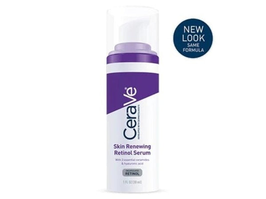 "CeraVe Skin Renewing Retinol Serum, 30ml bottle, advanced anti-aging formula for smoother and radiant skin."