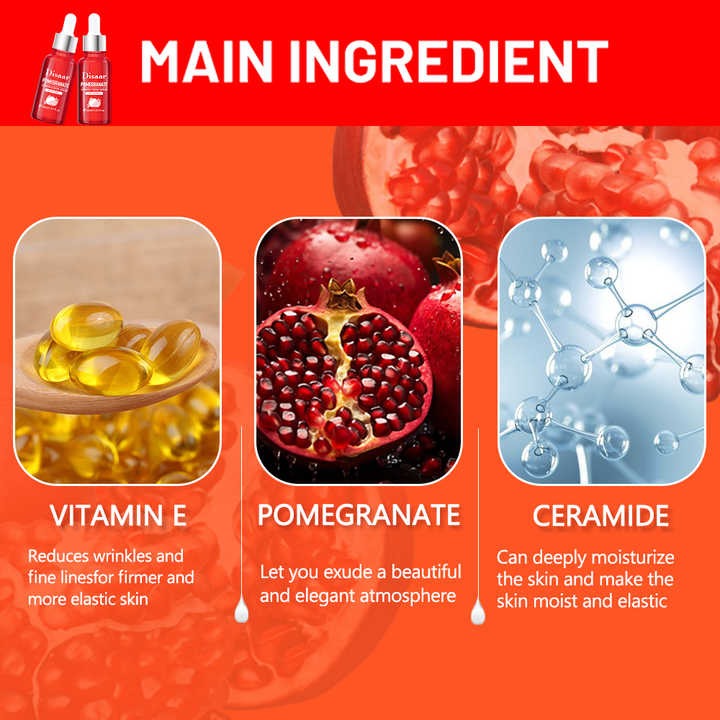 Disaar Pomegranate Vitamin E Facial Serum 30ml - Boost Skin Radiance and Hydration

