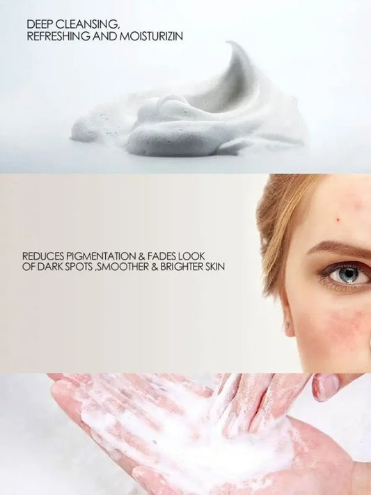 "Dr. Rashel Whitening Fade Cleanser - 80g tube for deep cleaning, fading dark spots, and brightening skin tone."

