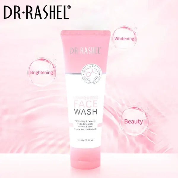Dr Rashel Niacinamide Whitening Face Wash 100g for brightening, lightening, and even skin tone.

