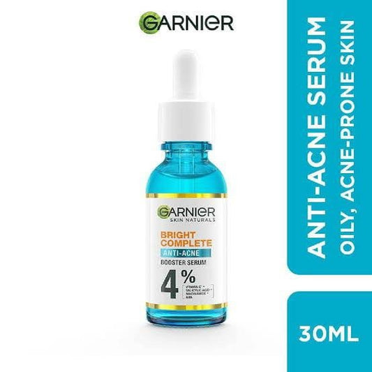 Garnier Bright Complete Anti-Acne Serum – Vitamin C & Salicylic Acid Booster for Clear Skin (30ml)

