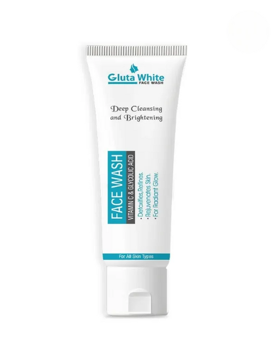 “Gluta White Face Wash Deep Cleanser for Bright Skin”