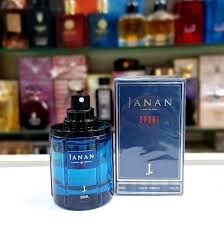  Janan Sport 100ML perfume bottle with Chypre, Amber, Woody, Citrusy, and Musky fragrance notes.