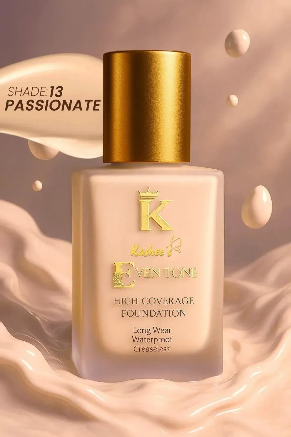 Kashees Eventone High Coverage HD Foundation Bottle 