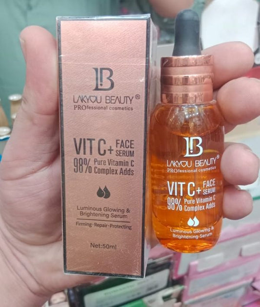 Lakyou Beauty Vitamin C Face Serum – 98% Pure Vitamin C Complex
Brightening & Repairing Vitamin C Face Serum – 50ml