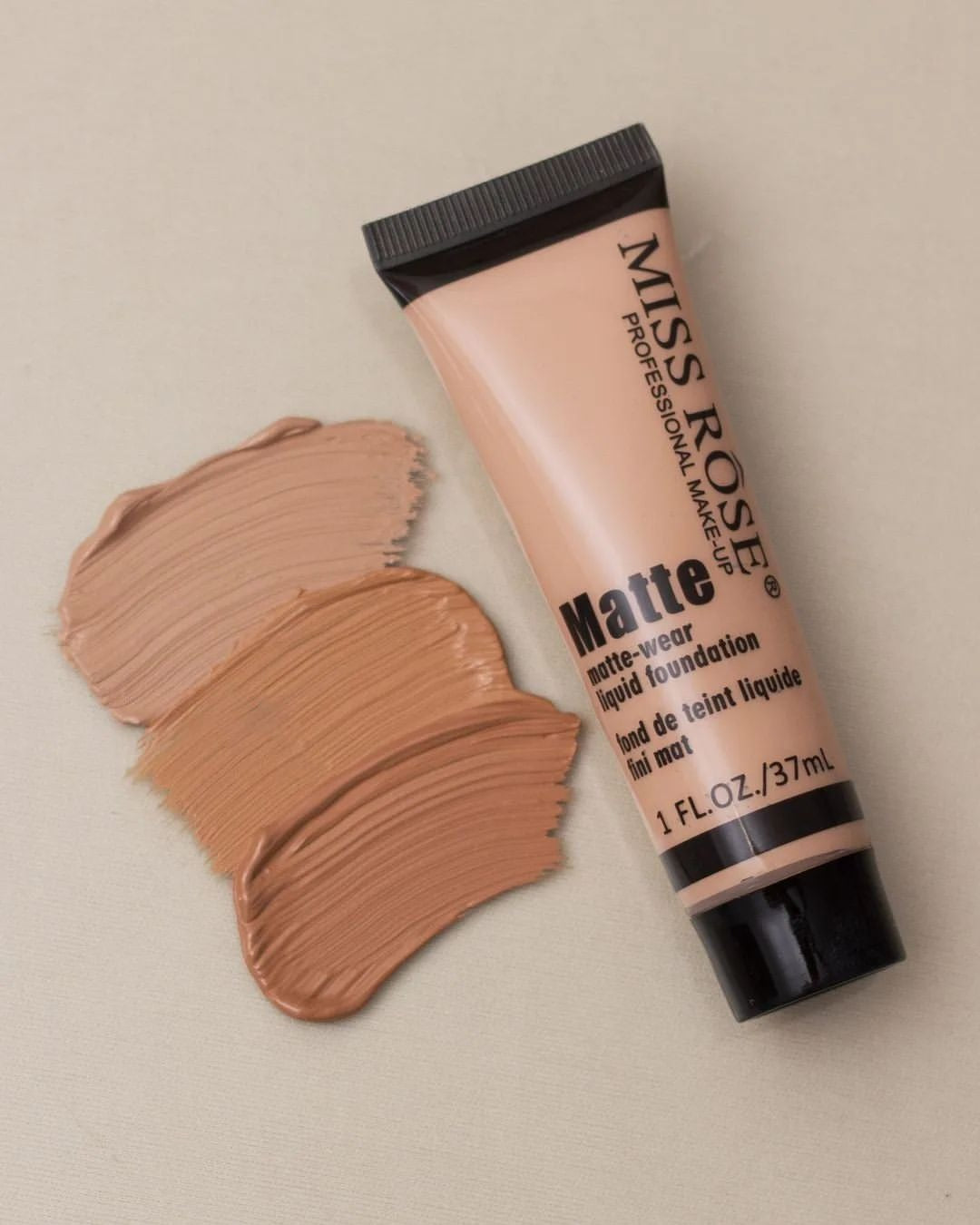 MISS ROSE Matte Finish Liquid Foundation - Beige 02 (37ml) | Full Coverage & Long-Lasting

