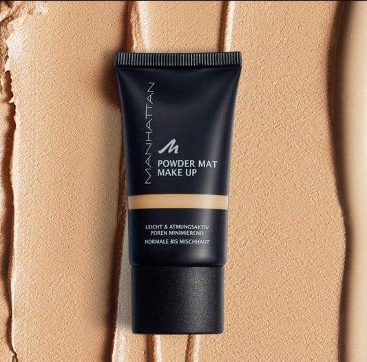 Manhattan Powder Mat Foundation - 815 Rose Beige (30ml) | Long-Lasting & Matte Finish

