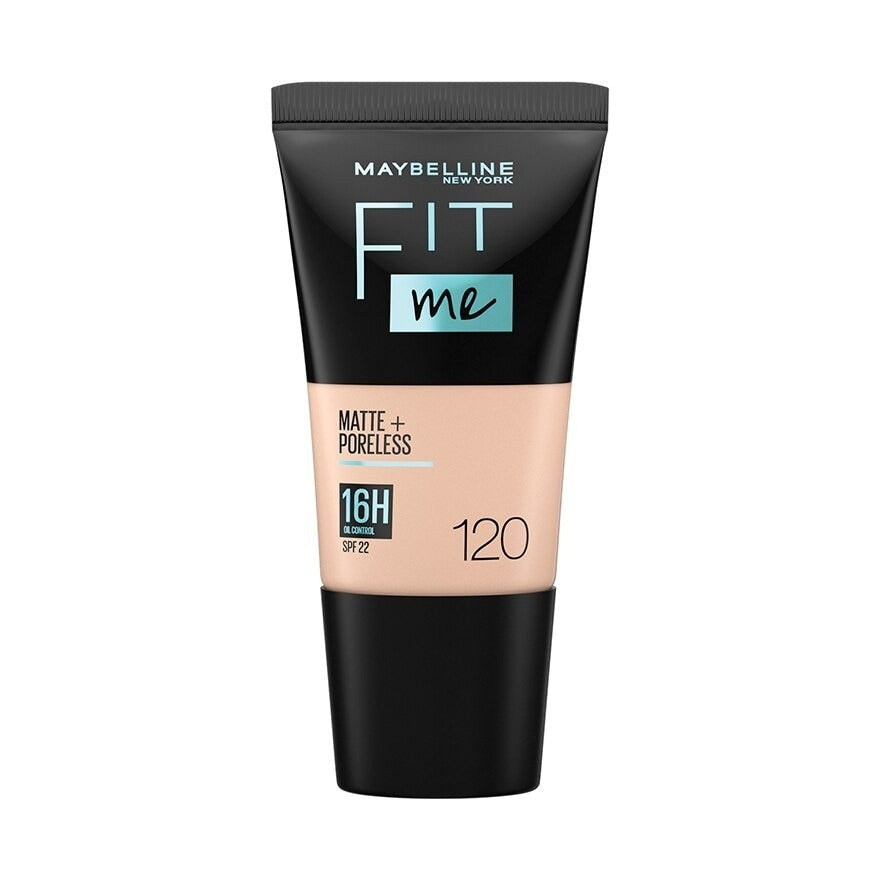 "Maybelline Fit Me Matte + Poreless Liquid Foundation Tube - 120 Classic Ivory"