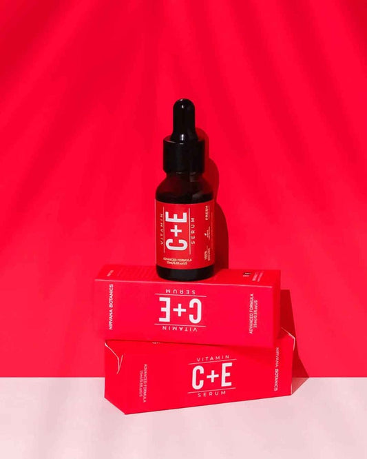  Nirvana Botanics Vitamin C + E Serum 15ml – Anti-Acne & Glowing Skin Treatment