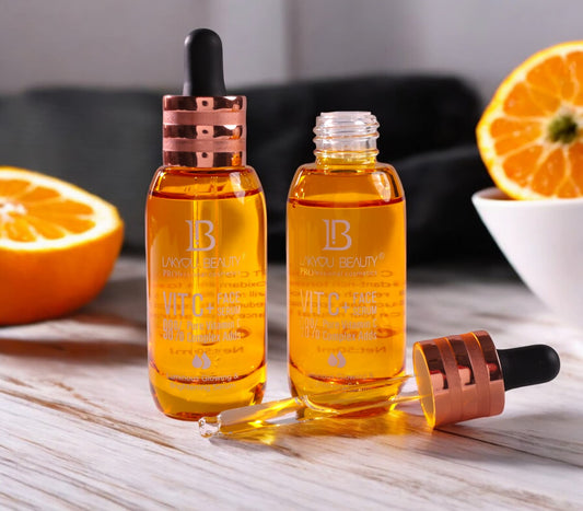 Lakyou Beauty Vitamin C Face Serum – 98% Pure Vitamin C for Brightening, Firming & Repairing (50ml)
